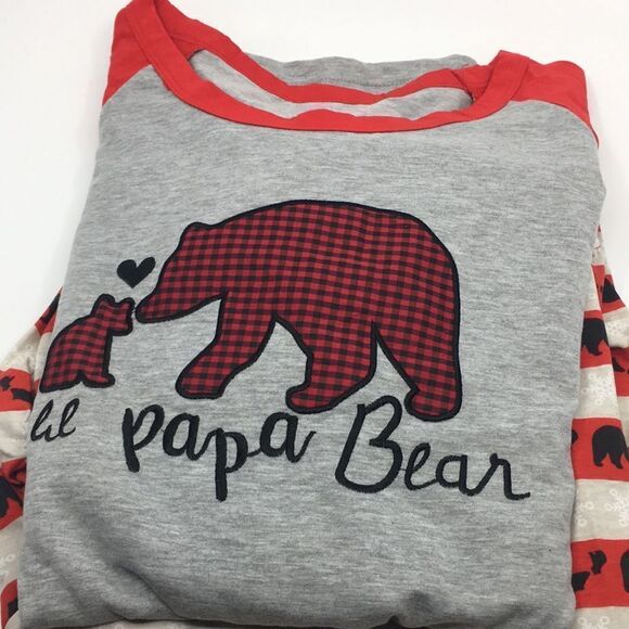 Lil Papa Bear Pajamas Set Cora L Bee Size Medium 100% Cotton - Picture 2 of 11